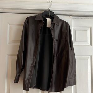 Brain New With Tags: A New Day Leather Buttondown Shirt